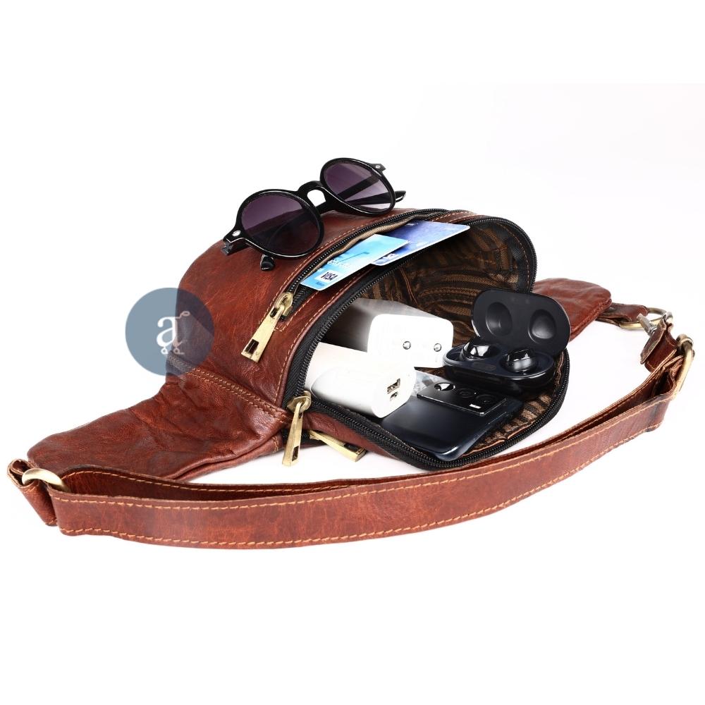 Brown Leather Fanny Pack