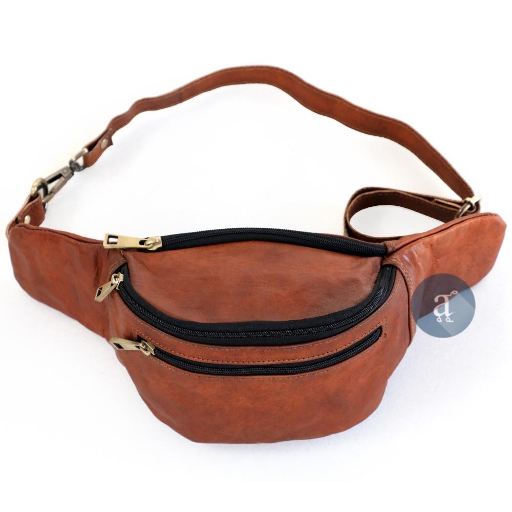 Brown Leather Fanny Pack