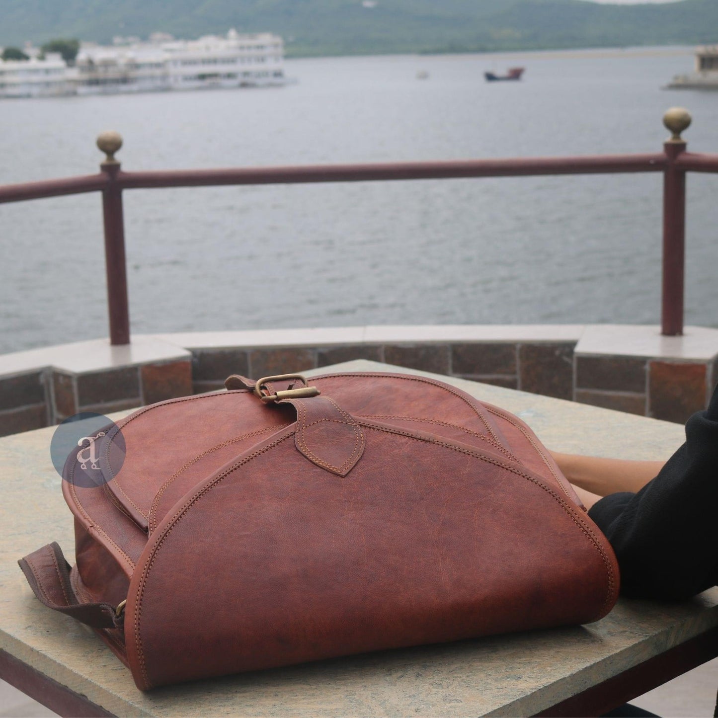 Crossbody Purse with lake in background