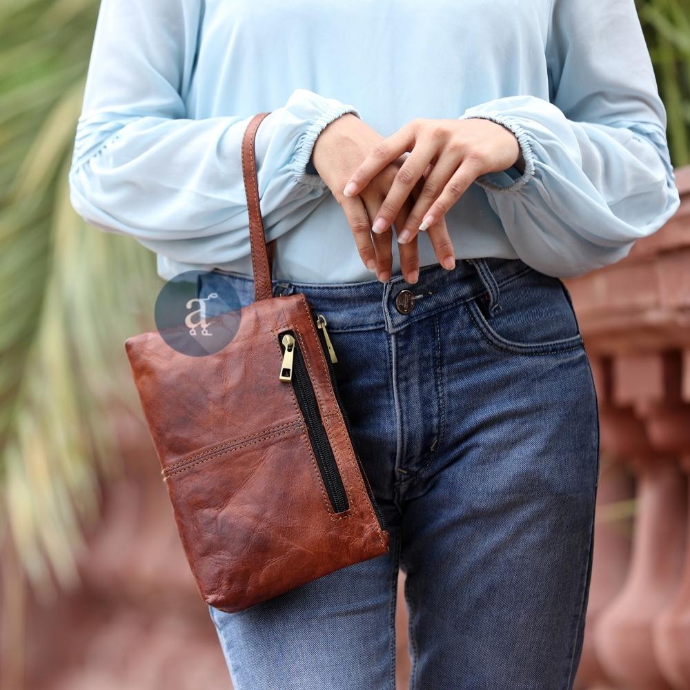 Woman Carrying Small Purse